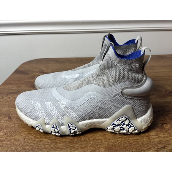 Adidas CODECHAOS Laceless Slip On Spikeless Golf Shoes Grey Lucid Blue Size 9 - Picture 1 of 9